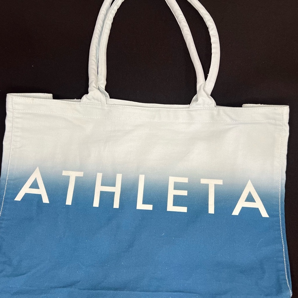 Athleta White and Blue Gradient Tote